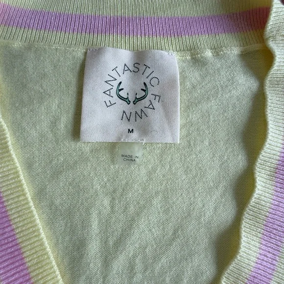 Fantastic Fawn Yellow Sweater with Pink and Blue Nutcracker Design - Picture 5 of 5